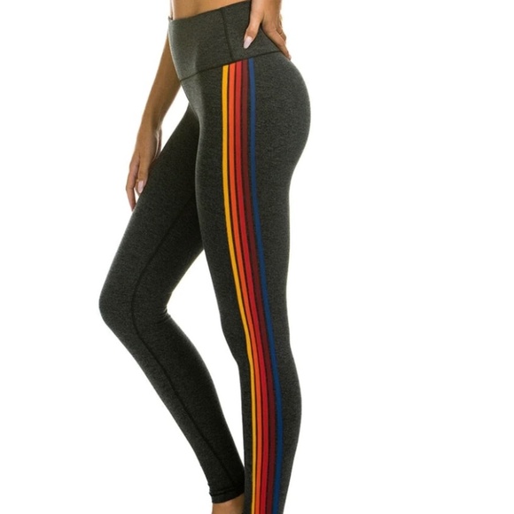 Aviator Nation Pants - Aviator Nation High Rise Cropped Leggings